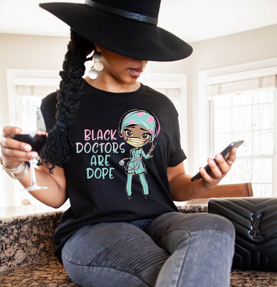 Black Doctors Are Dope Shirt,Black Doctor Graduation Gift,Doctor Graduation 2021,Medical School Med,Black Doctors,Female Physician Custom