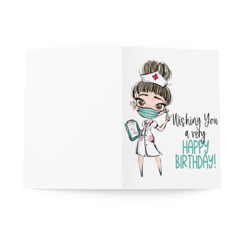 Nurse Birthday Card Birthday Card Women Nurse Birthday Card | Etsy