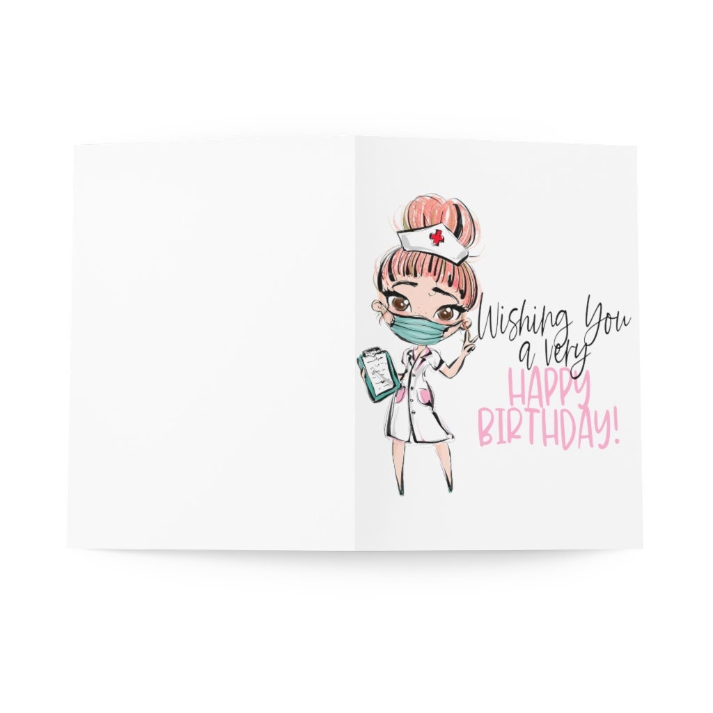 Nurse Birthday Card Birthday Card Women Nurse Birthday | Etsy