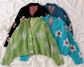 loose knit casual cardigan