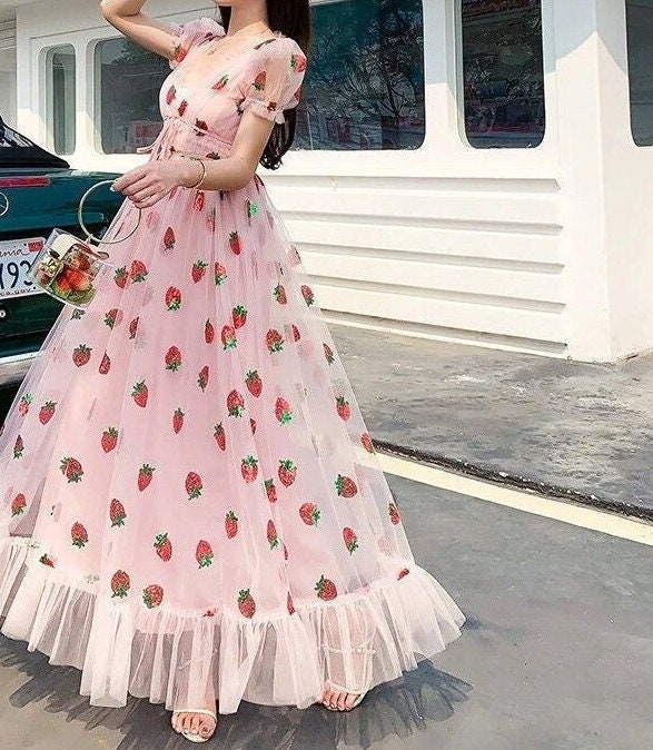 Strawberry Dress - Etsy