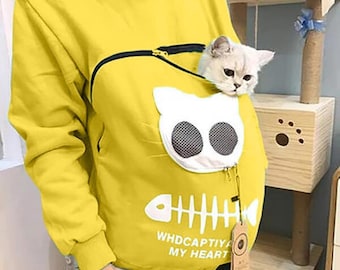 sweatshirt to carry cat