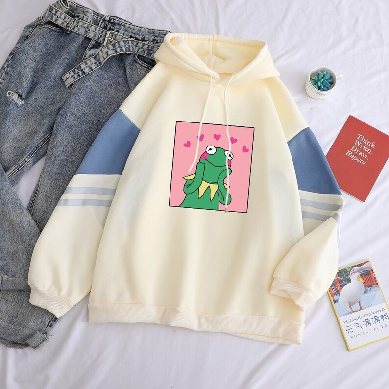 Kermit the Frog Meme Hoodie Print Unisex Hoodies Sweatshirts Etsy