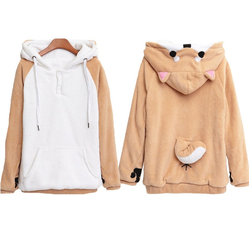 Cute Japanese Little Dog Unisex Hoodie Kawaii Clothing Etsy