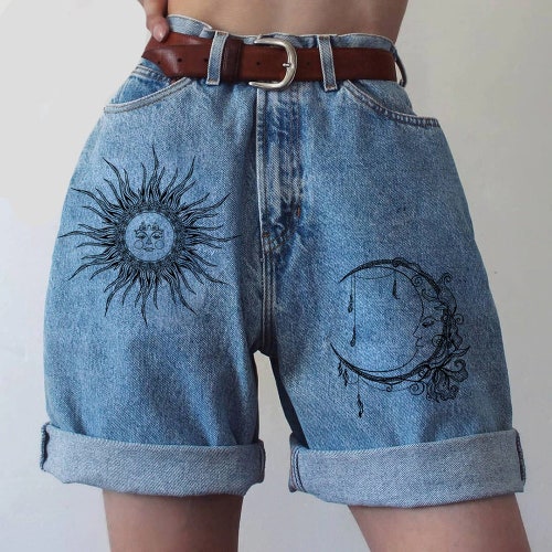 Cute Shorts Women New Hemming Blue 