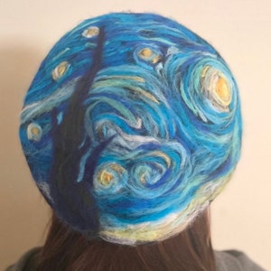 Starry Night Inspired Beret