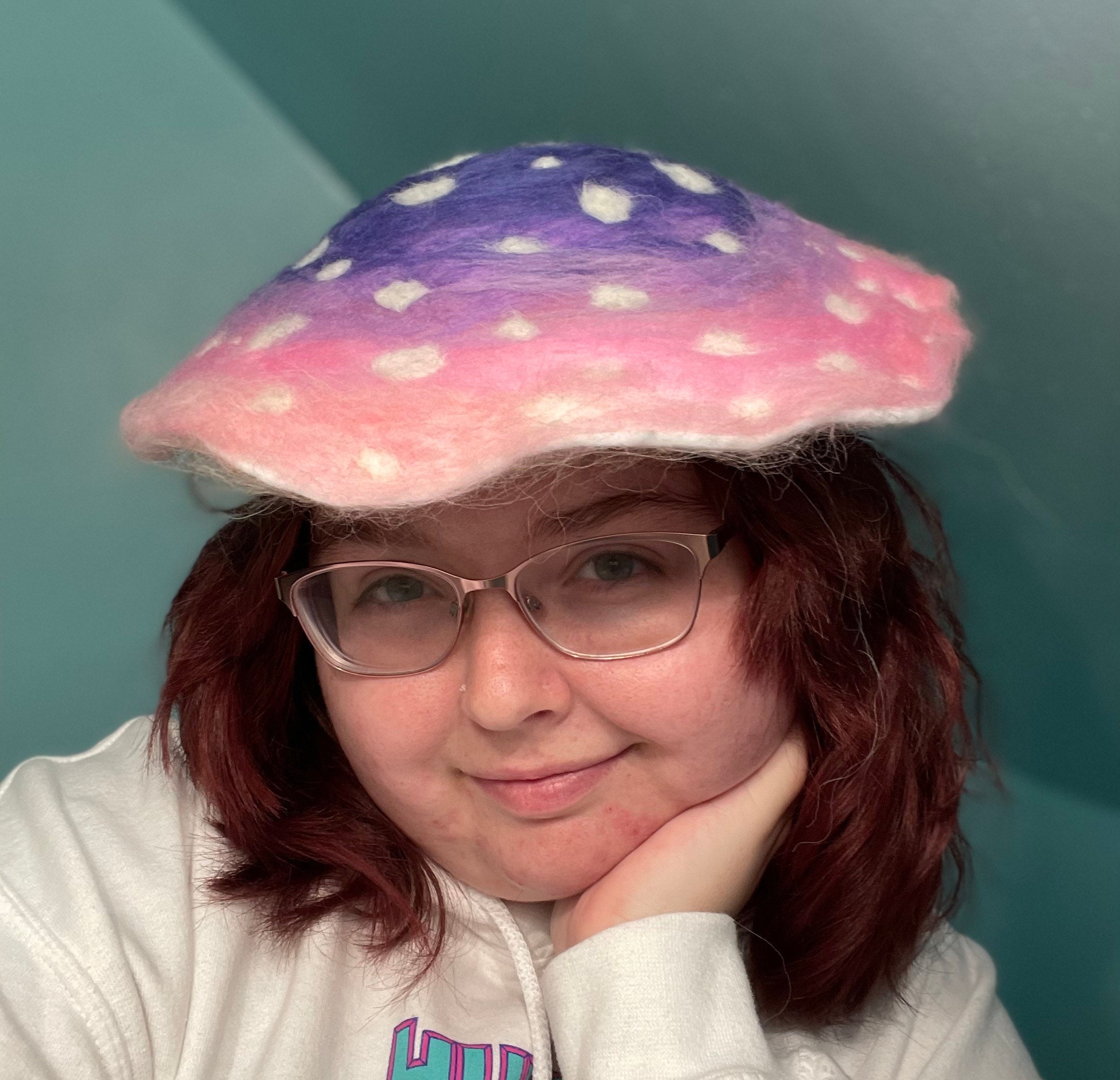 Cotton Candy Mushroom Hat Handmade Hat 