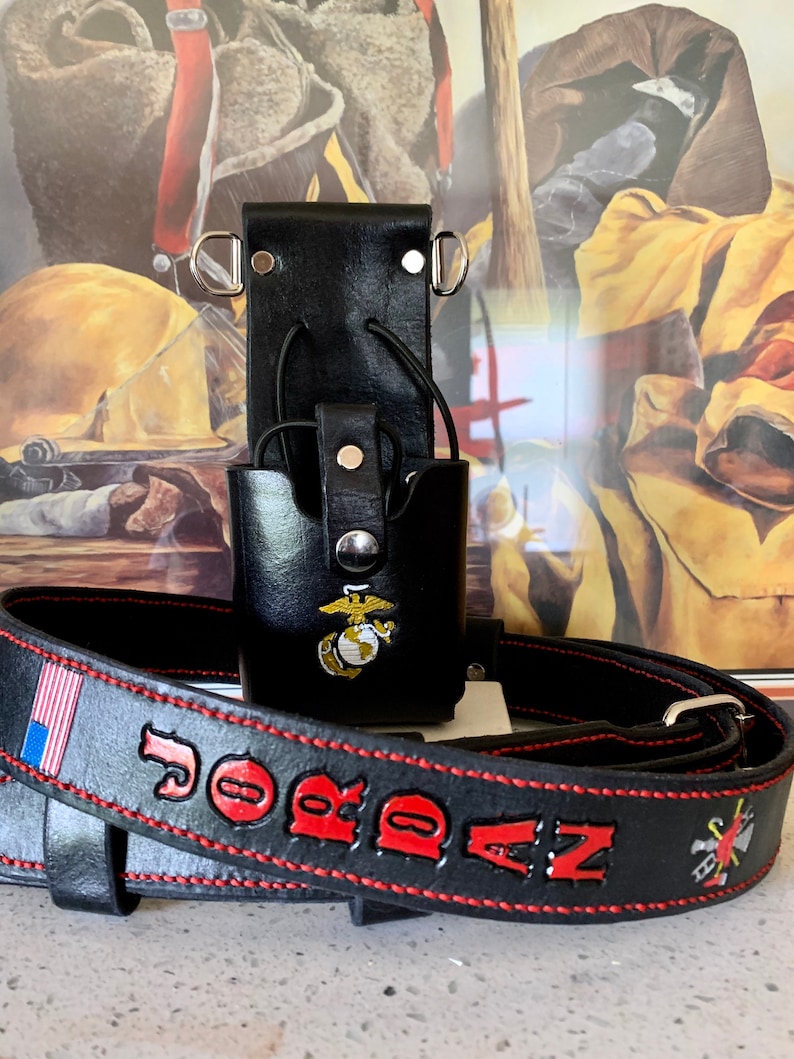Firefighter Radio Strap and Holder Etsy