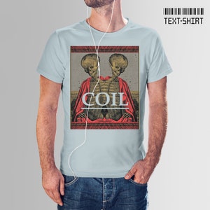 Coil t-shirt for women and men / unique, post-industrial, experimental, electronic, avant-garde, handmade, cotton, high quality  t-shirt