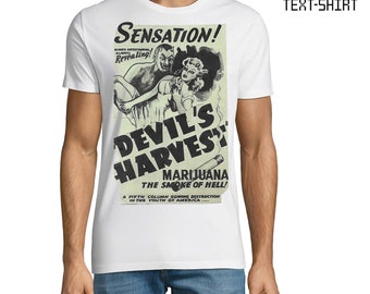 Devil's Harvest Graphic T-Shirt - Handmade Marijuana Tee