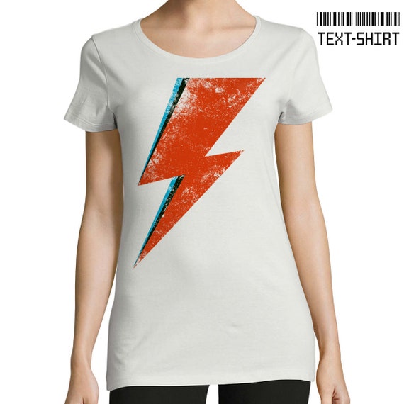 David High Handmade, for / Bolt Etsy Bowie-lighting Ziggy T-shirt for T-shirt Stardust, Cotton, - Unique, Men, Women, Quality