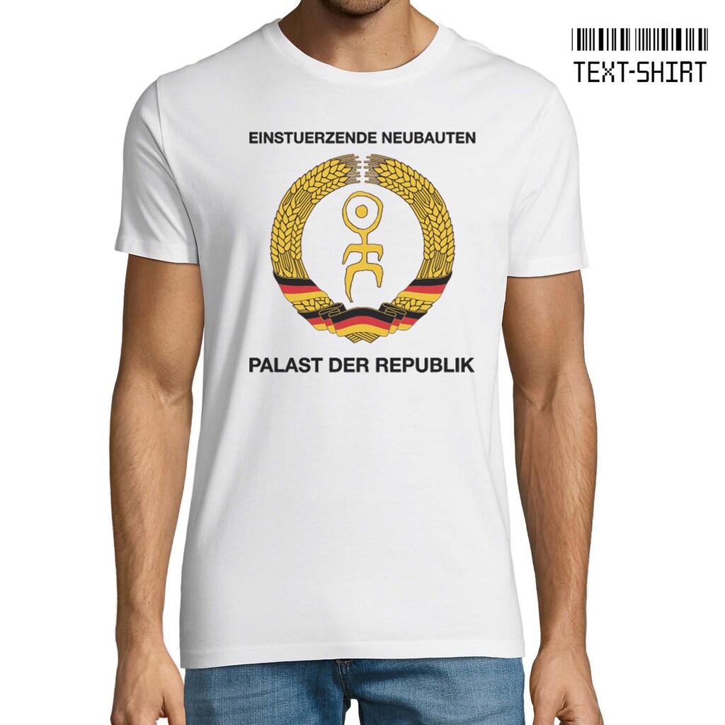 Einsturzende Neubauten Logo T-Shirt Uomo – Bianca, Cotone, Girocollo