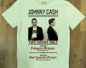 Johnny Cash T-Shirt: Folsom & San Quentin Prison Concerts