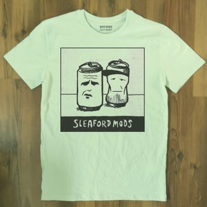 Sleaford Mods / unique, underground, electric punk, post-punk, minimal music, handmade, cotton, high quality  t-shirt