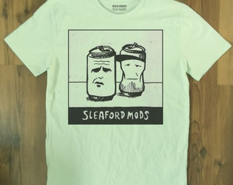 Sleaford Mods T-shirt: Handgjord elektrisk punkbomullströja