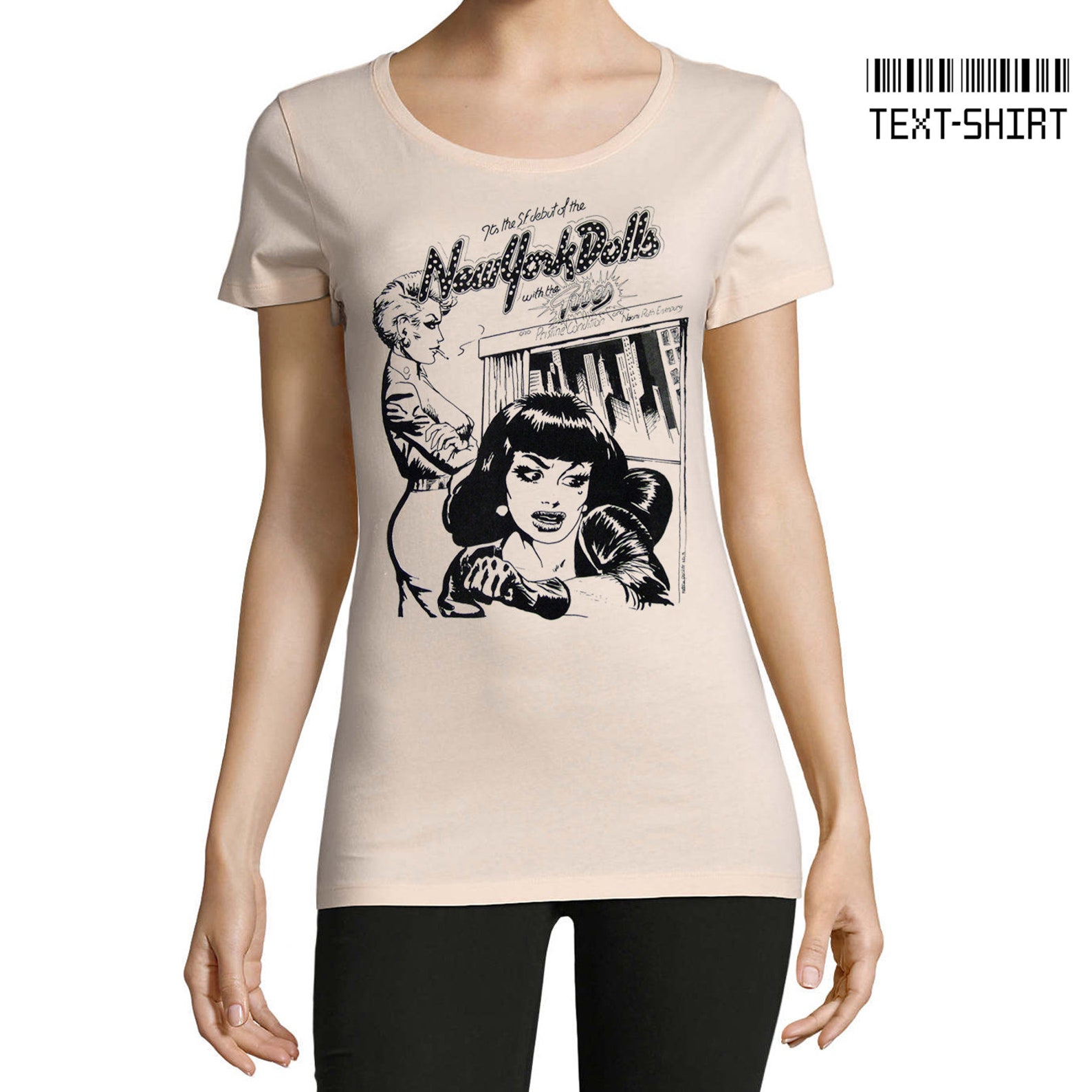 The New York Dolls Tshirt for Women and Men/ Hard Rock, Glam Punk, CBGB, Unique, Handmade