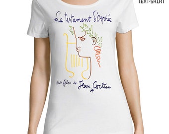 Testament of Orpheus T-Shirt: Jean Cocteau Film, Handmade Cotton Tee