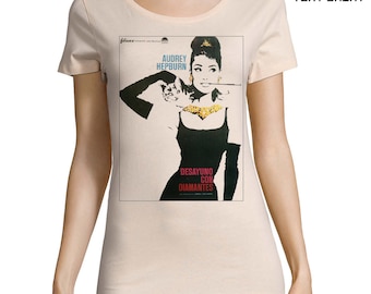 Breakfast at Tiffany's T-Shirt: Audrey Hepburn Film, Handmade Cotton Tee