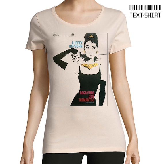 audrey hepburn t shirt dress Breakfast at Tiffany's T-Shirt: Audrey Hepburn Film, Handmade Cotton Tee