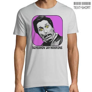 Screamin&#39; Jay Hakins T-Shirt für Damen und Herren / Unikat, Rock and Roll, Shock Rock, Musik, handgemacht, Baumwolle, hochwertiges T-Shirt