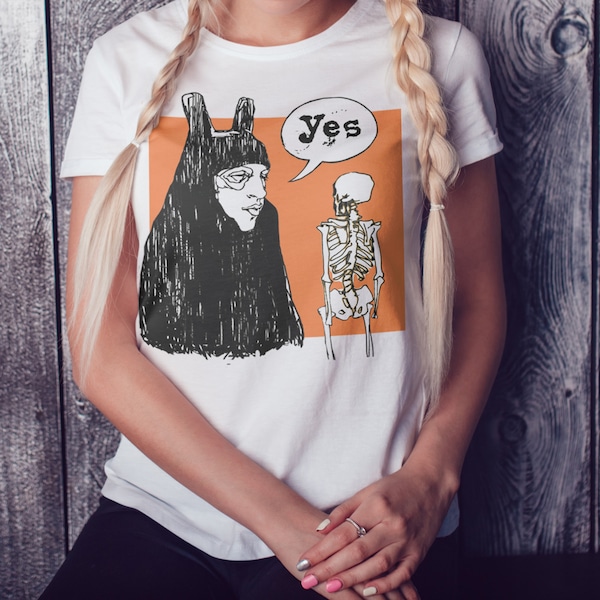 YES t-shirt  for women and men/ design by Lili Rontó, hungarian, art, unique, handmade, cotton, high quality  t-shirt