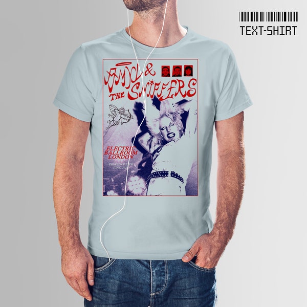 Amy en th Sniffers t-shirt voor dames en heren / uniek, underground, Australisch, post-punk, muziek, handgemaakt, katoen, hoogwaardig t-shirt