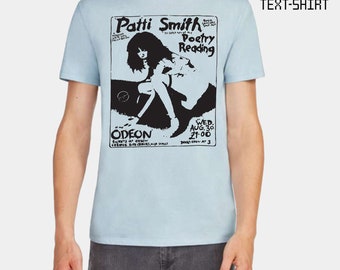 Handmade Patti Smith T-Shirt: Punk Rock Art Tee