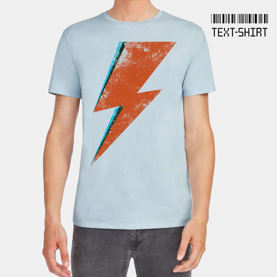 High / T-shirt - Unique, Stardust, Ziggy Bowie-lighting Quality Cotton, Etsy for Handmade, Women, T-shirt Bolt David Men, for