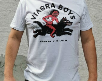 バイアグラボーイズTシャツ：ハンドメイドコットンミュージックTシャツ