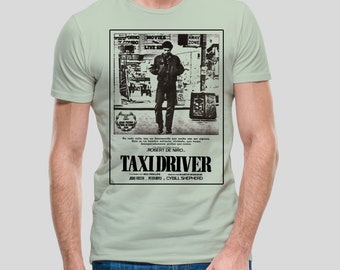Camiseta de Taxi Driver: Scorsese, película de De Niro, hecha a mano en algodón.