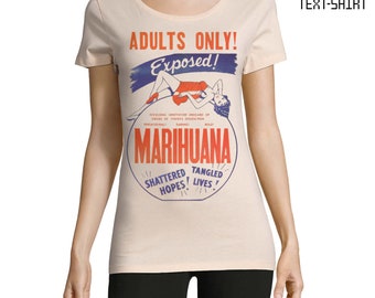 Marihuana Graphic T-Shirt – Handmade Cotton Tee