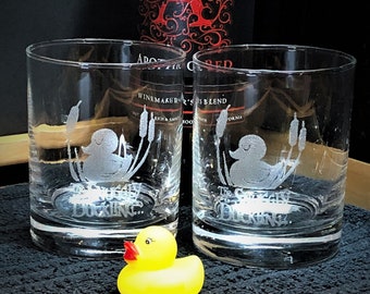 Snuggly Duckling | Duckling Glasses | Tangled Wedding | Childrens Gift | Duckling Gift | Whiskey Glasses | Rocks Glasses | Bourbon Glass