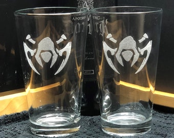 League of Legends Pint Glasses, LOL, Assassin Champion Type, Video Game Glasses, Gamers Gift, Pint Glasses, Cooler Glasses, Glassware Set