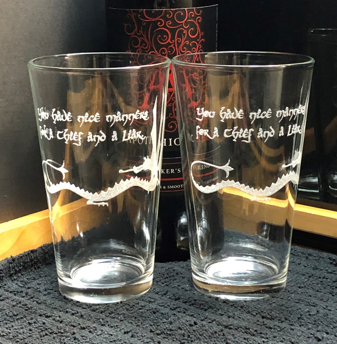 You Have Nice Manners for a Thief, Pint Glasses, Dragon Pint Glasses