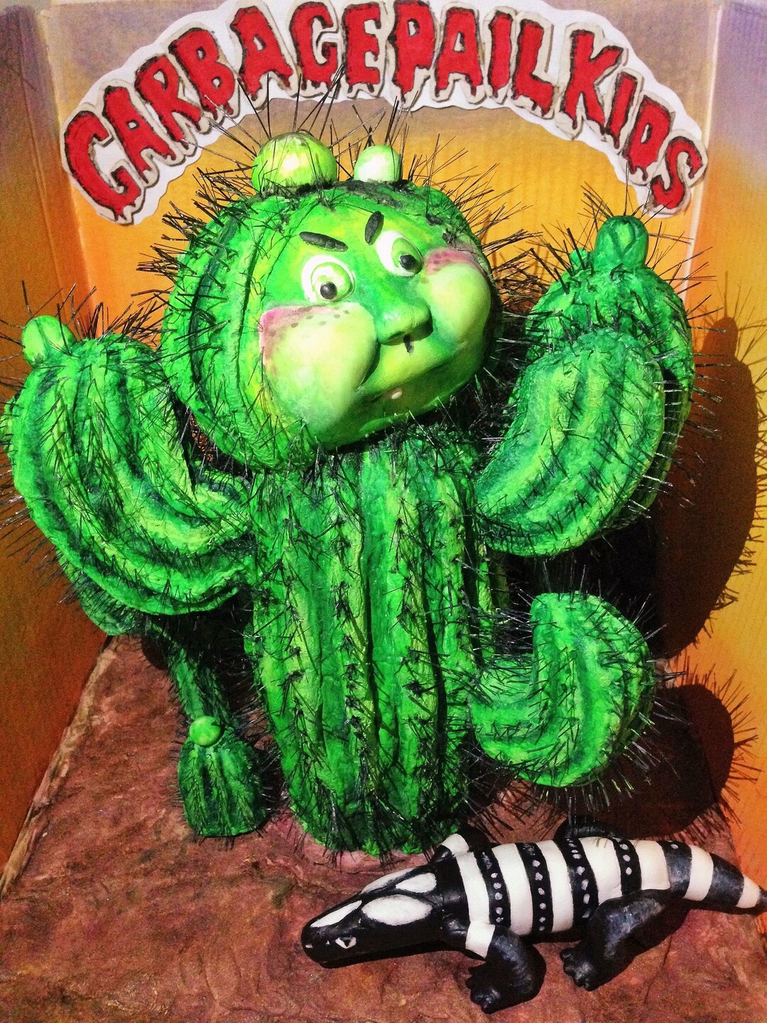 Sticky Ricky Garbage Pail Kid OOAK Garbage Pail Kid, Prickly Rick (please Take Note, All Models Will ...