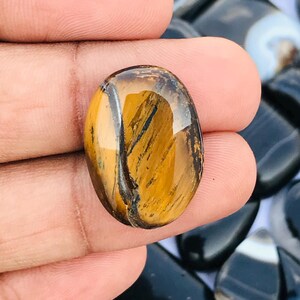 23x17x5mm Natural Tiger's Eye Cabochon Loose Gemstone ! Loose Tiger's Eye Jewellery Gemstone ! Polished Gemstone - 21 Cts