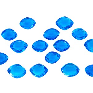 15 Faceted Blue Topaz Hydro Quartz Marquise Gemstones: 5x8x11mm Jewelry Making
