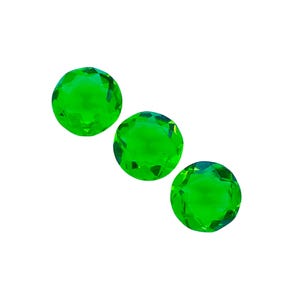 Set gefacetteerde peridoot hydrokwarts edelstenen: 12 mm rond, 3 stuks