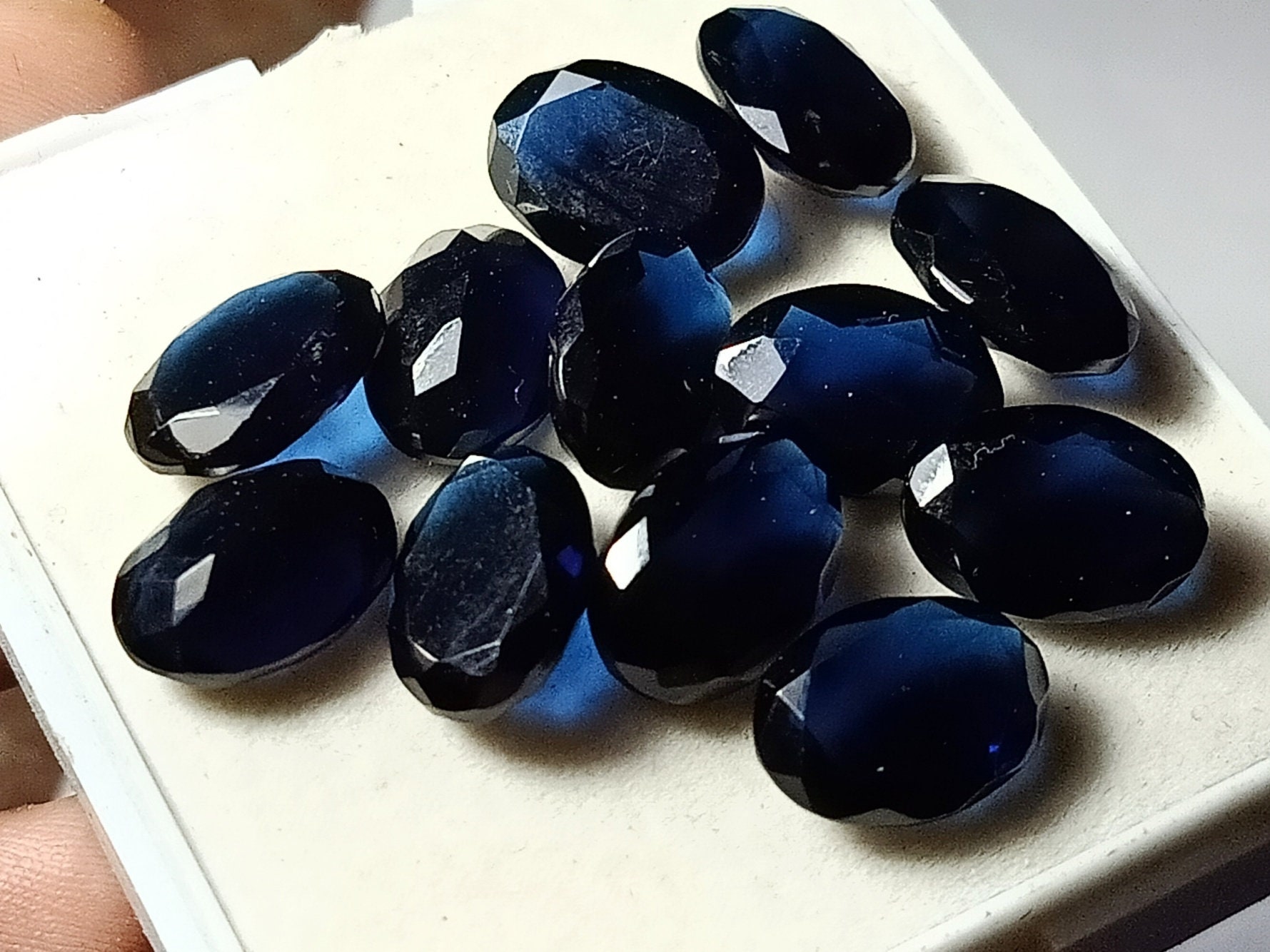 6 Pieces Dark Blue Topaz Hydro Quartz Gemstone Cut Gemstone | Etsy