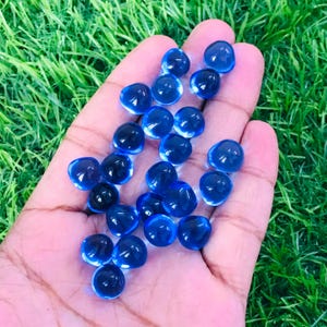 10 Pcs Blue Topaz Hydro Onion Shape Loose Gemstone !! Blue Topaz Smooth Loose Gemstone !! Topaz Top Half Drill Gemstone 6mm-18mm Approx.