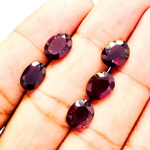 Oval Rhodolite Garnet Gemstone: 14.65 Carat, 10x10mm, Jewelry Making, 5 Piece Lot
