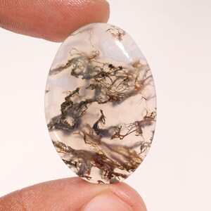 Superb Top Quality Natural Moss Agate Oval Shape Cabochon Loose Gemstone For Making Jewelry 32.00 Ct 35X24X5 MM GA-17980