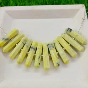 12 Sharpanite Mini Tower Points: Faceted Pencil Beads (1-2&quot; Inch)