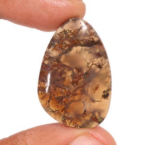 Gorgeous Top Quality Natural Moss Agate Fancy Shape Cabochon Loose Gemstone For Making Jewelry 33.25 Ct 33X22X6 MM GA-17954