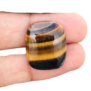 22x18x6mm Natural Tiger's Eye Cabochon Loose Gemstone ! Loose Tiger's Eye Jewellery Gemstone ! Polished Gemstone - 24 Cts