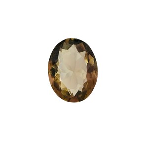 15.20 Karat Oval facettierter Rauchquarz Edelstein (19x15x9mm)
