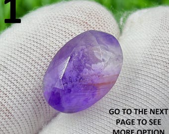 Natural Faceted African Amethyst Loose Gemstone - Amethyst Polished Gems