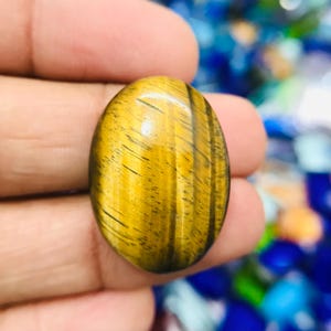 27x20x9mm Natural Rare Tiger's Eye Cabochon Loose Gemstone ! Loose Tiger's Eye Jewellery Gemstone ! Polished Gemstone - 37 Cts