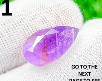 Natural Faceted African Amethyst Loose Gemstone - Amethyst Polished Gems