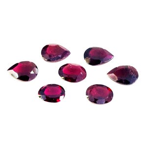 Rhodolite Garnet Gemstone Lot: Faceted Jewelry Making Stones (9x10mm)